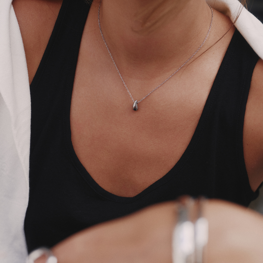 MINI DROP NECKLACE SILVER