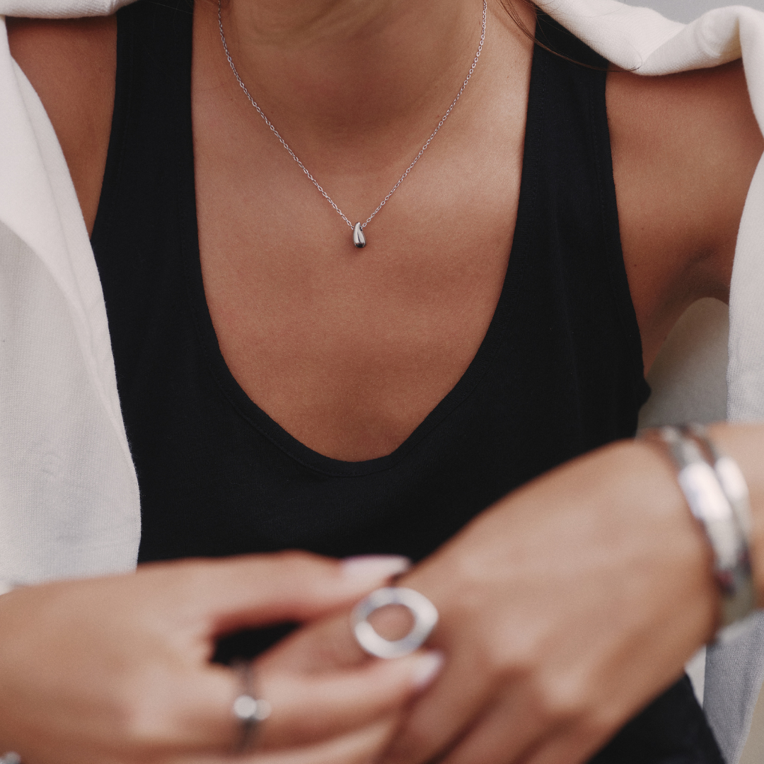 MINI DROP NECKLACE SILVER