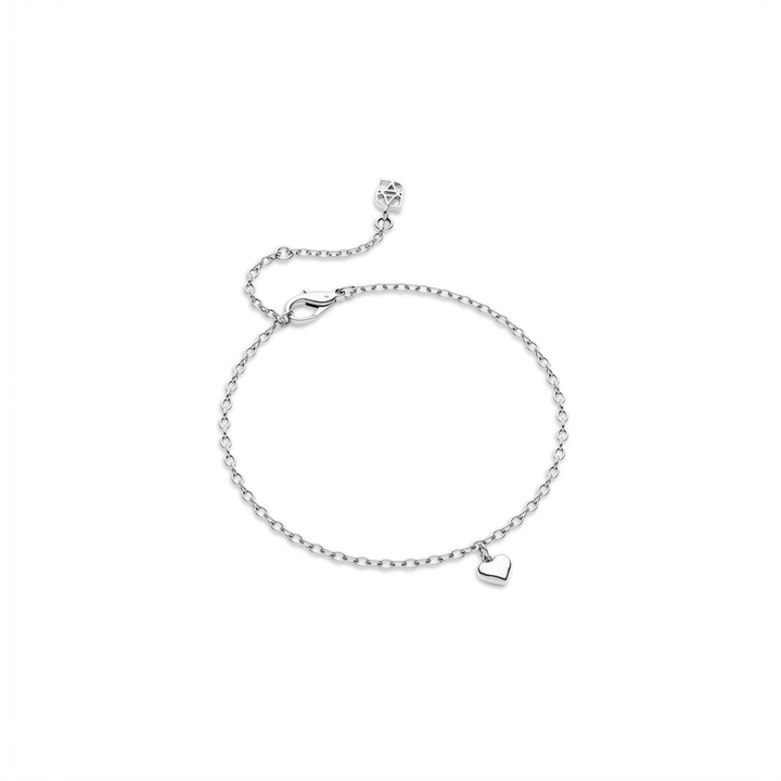 Silver Fine Single Charm Bracelet