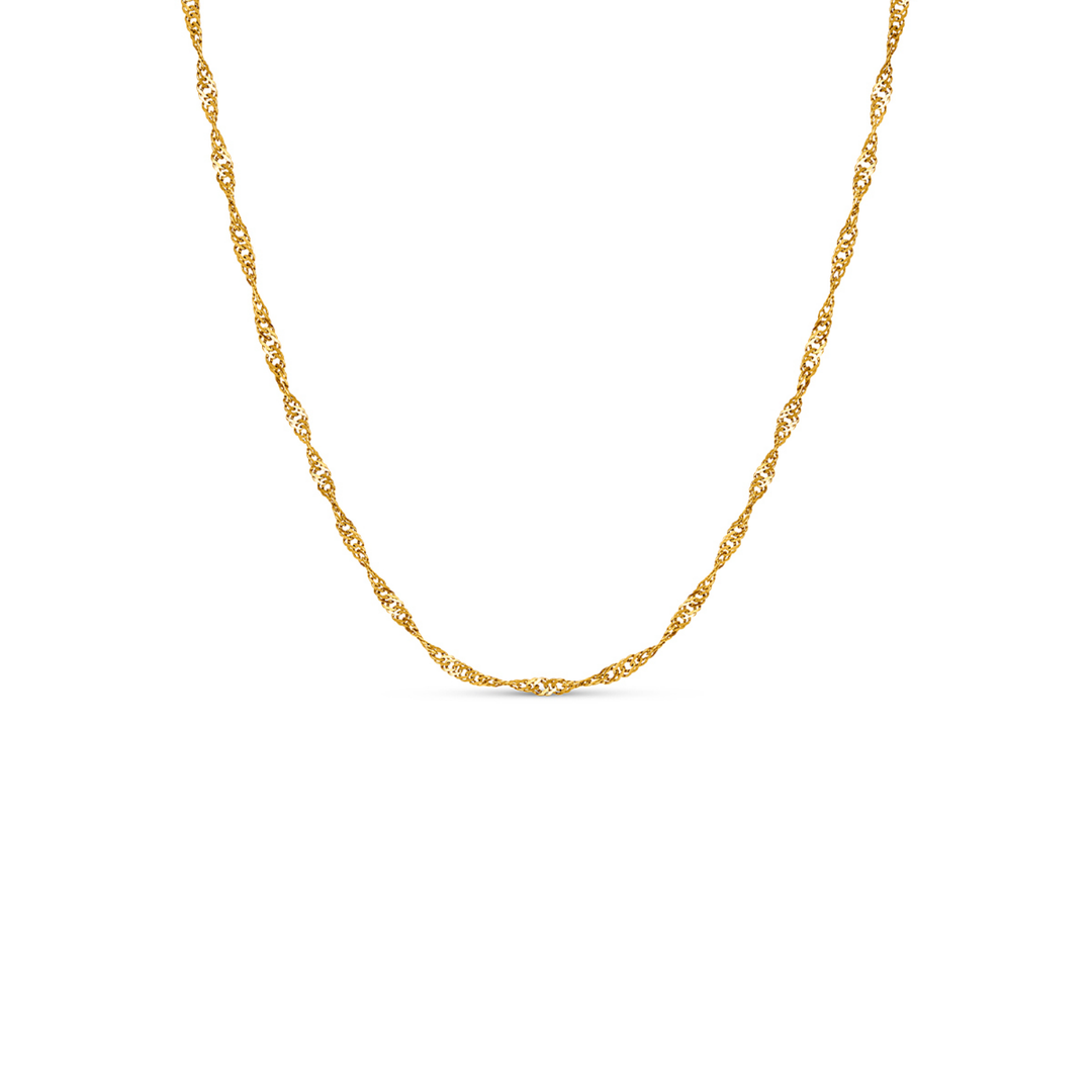 Gold Twisted Chain Necklace