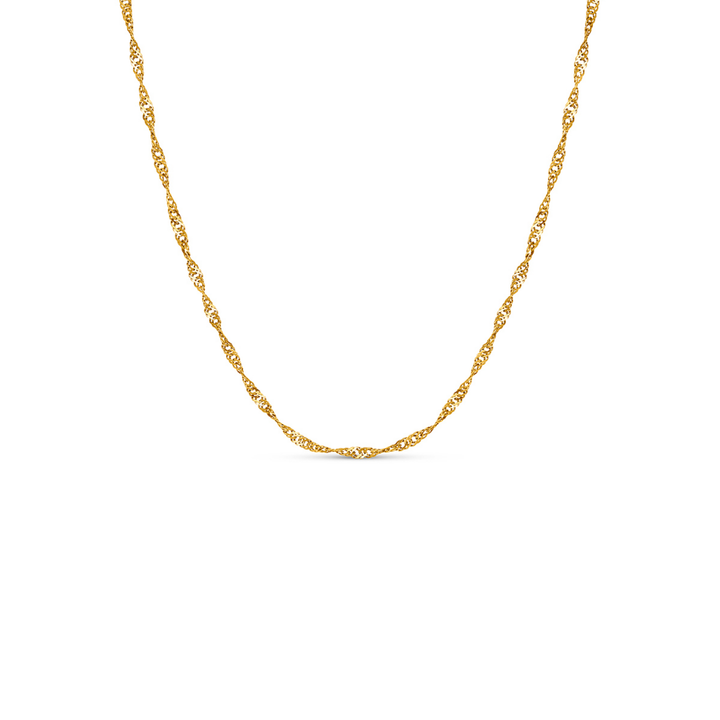 Gold Twisted Chain Necklace