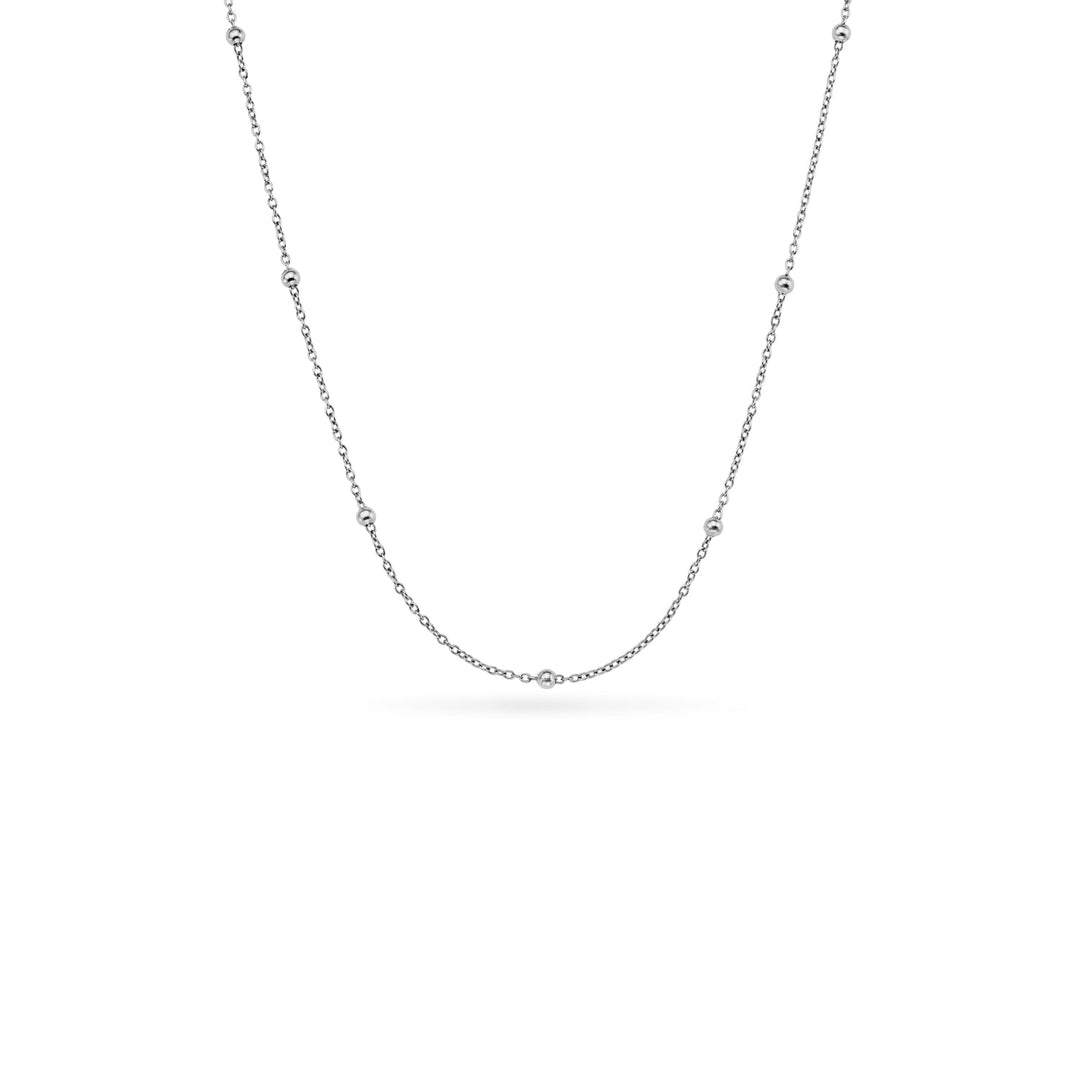 Silver Sphere Chain Necklace