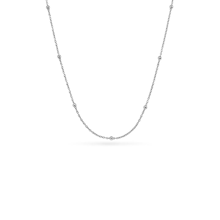 Silver Sphere Chain Necklace