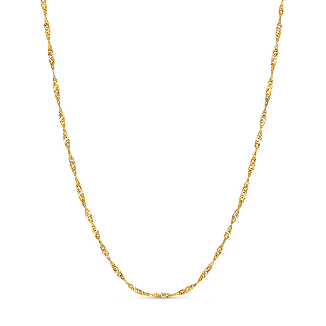 Gold Twisted Chain Necklace