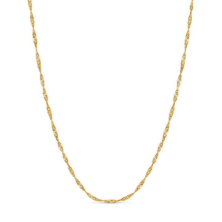 Gold Twisted Chain Necklace