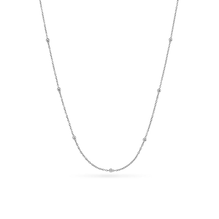 Silver Sphere Chain Necklace