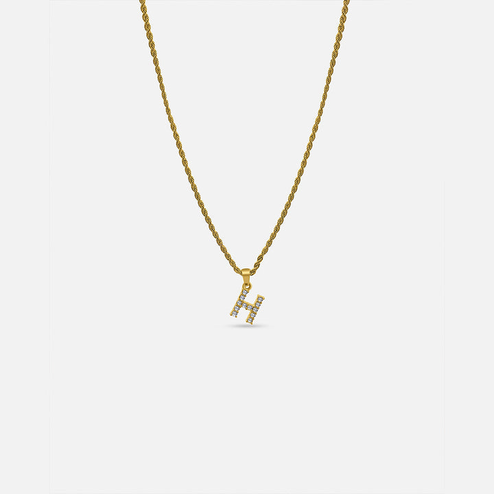 TWISTED INITIAL NECKLACE