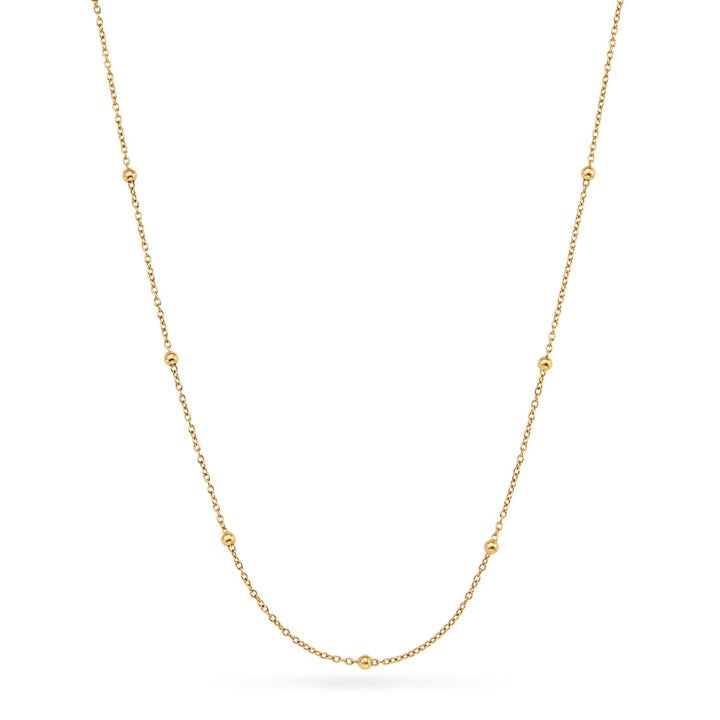 Gold Sphere Chain Necklace