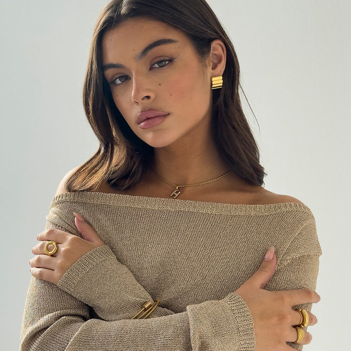 TWISTED INITIAL NECKLACE