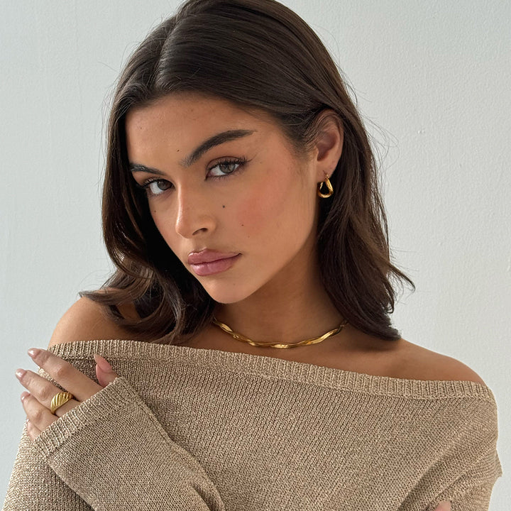 TEAR DROP EARRING GOLD