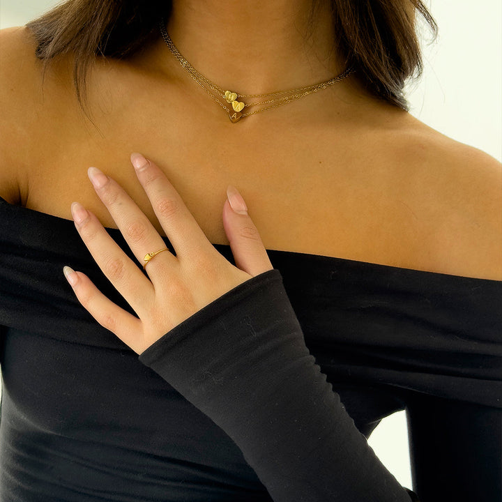 MINI HEART PENDANT RING