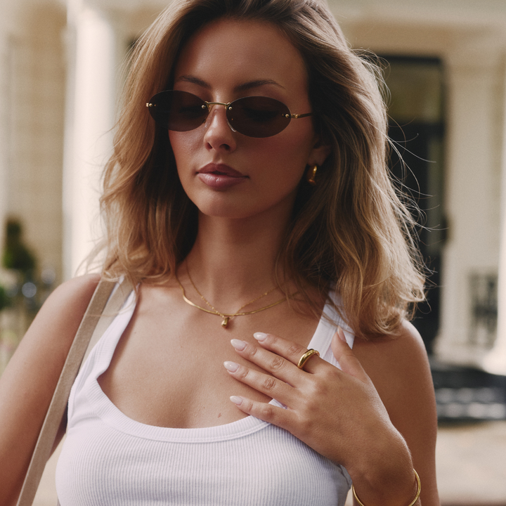 GOLD TEXTURED NECKLACE 2MM