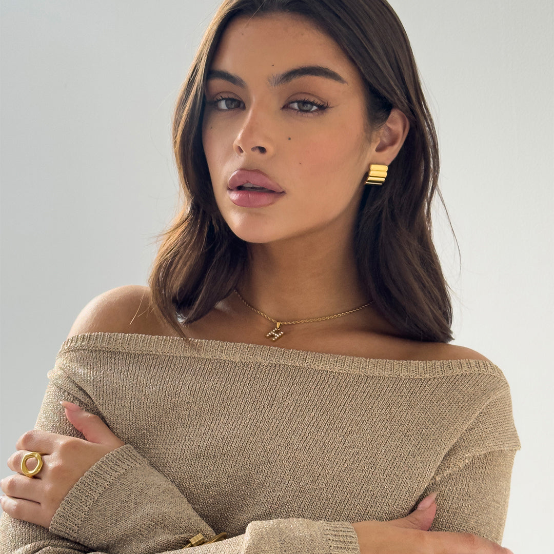 TWISTED INITIAL NECKLACE