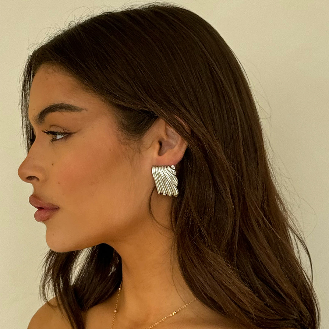 RIPPLE EARRINGS SILVER