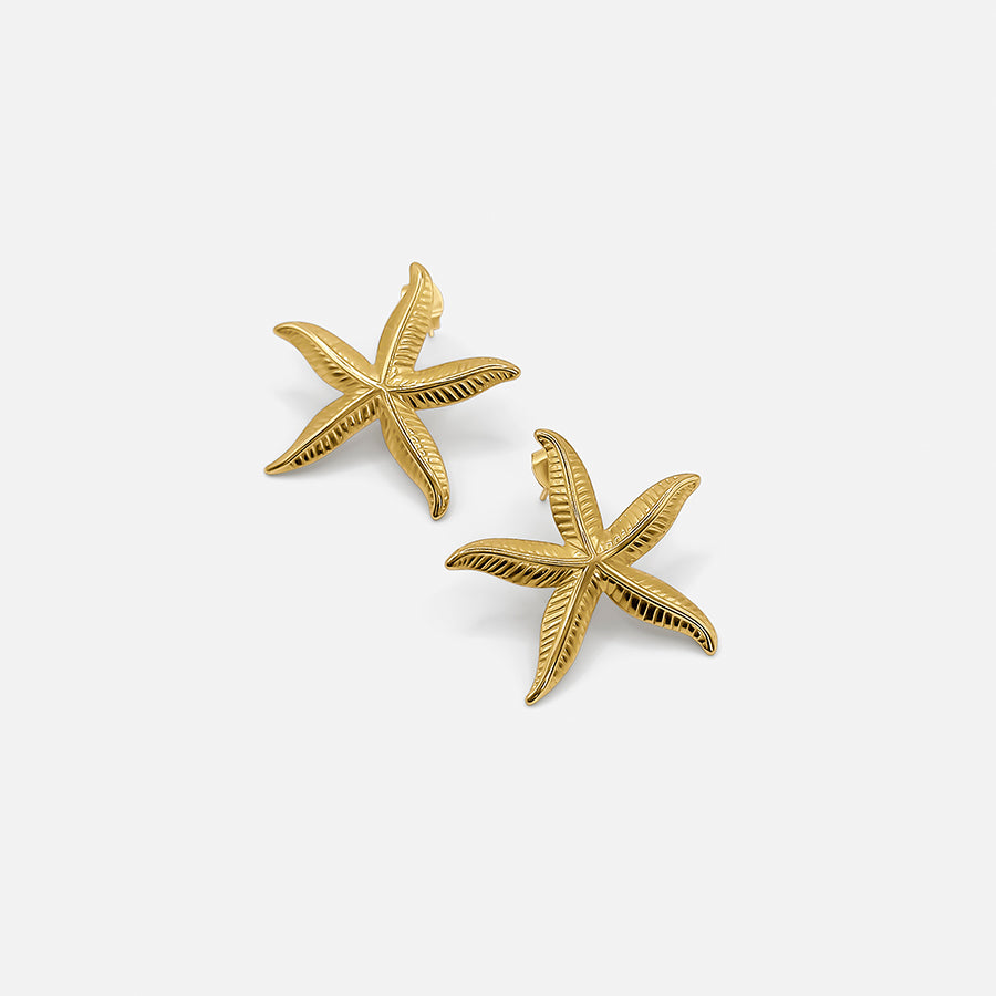 18K GOLD STARFISH EARRINGS