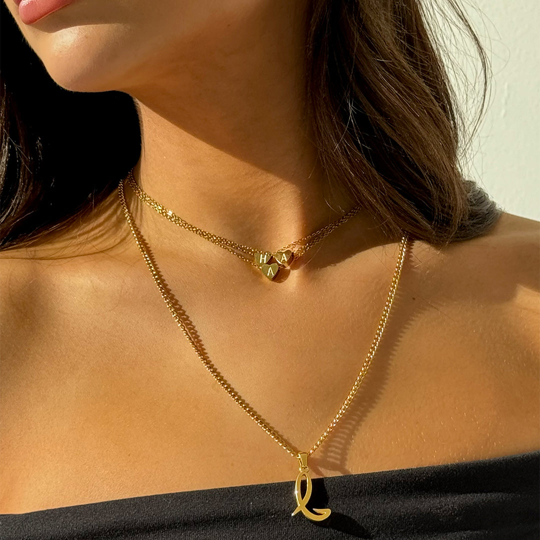 CUSTOM INITIAL HEART NECKLACE