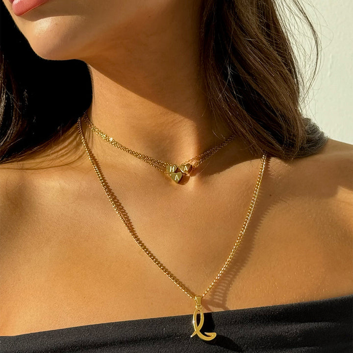 CUSTOM INITIAL HEART NECKLACE