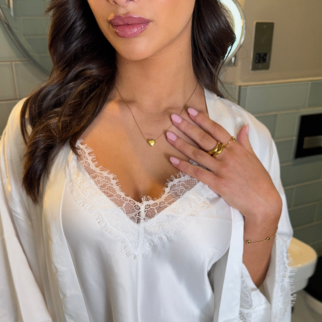 Mini Heart Pendant Necklace - Gold