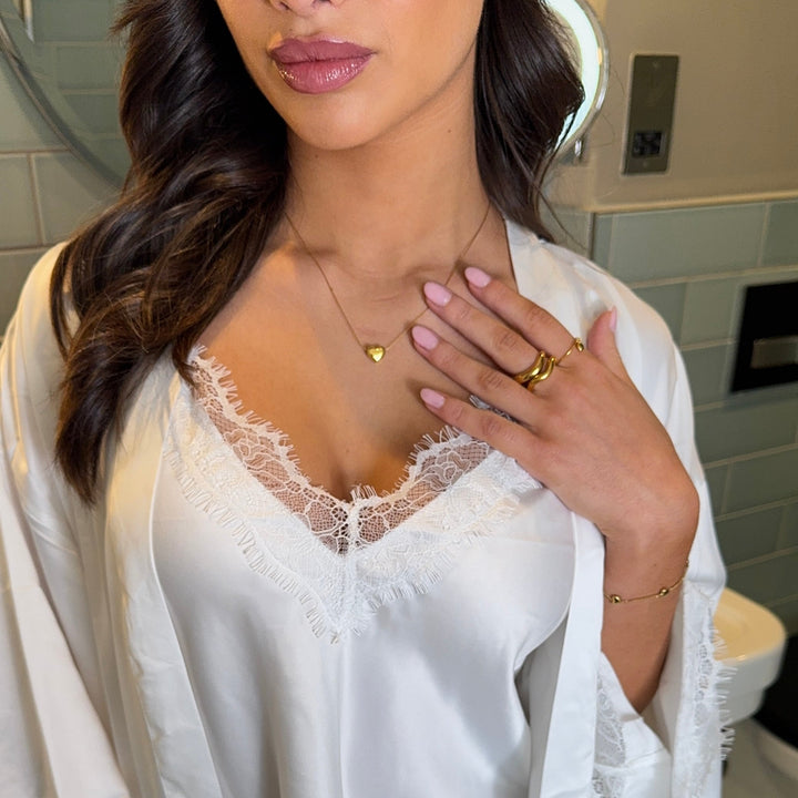 Mini Heart Pendant Necklace - Gold