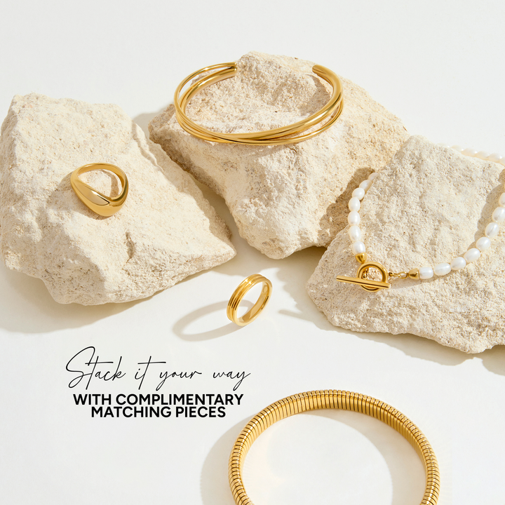 Gold Crossover Bangle