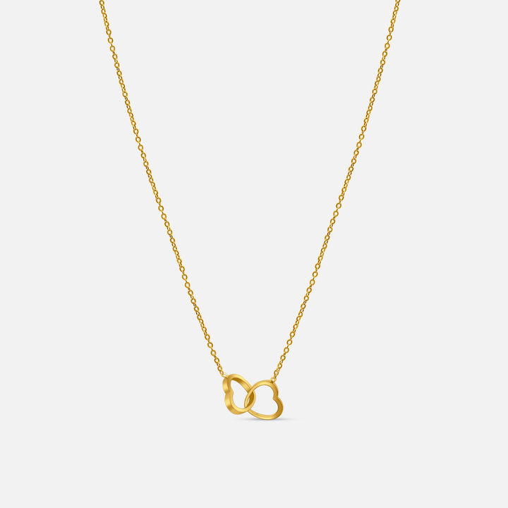 Interlock Heart Necklace - Gold