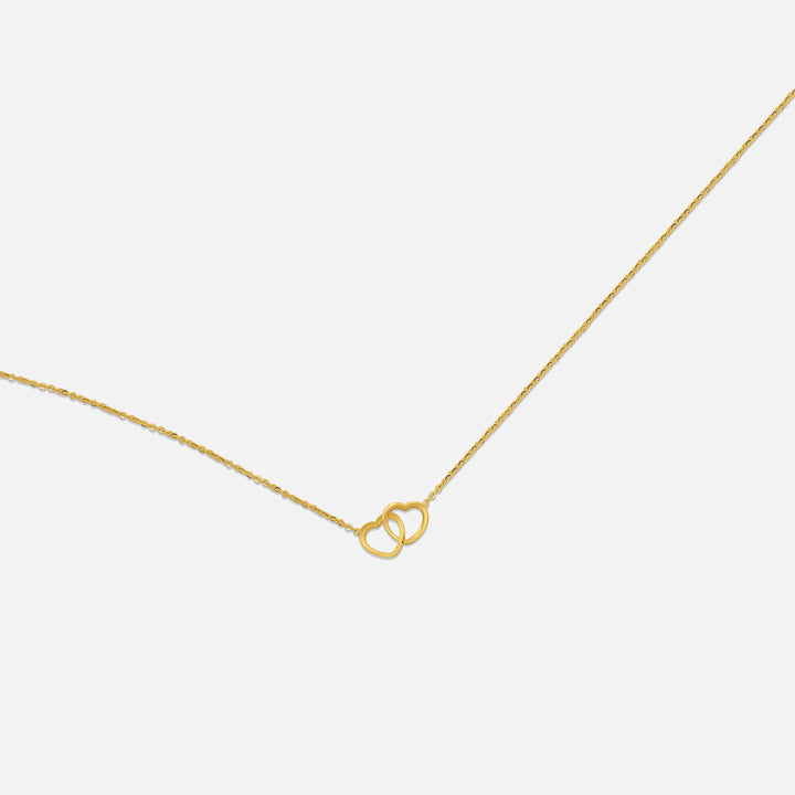 Interlock Heart Necklace - Gold