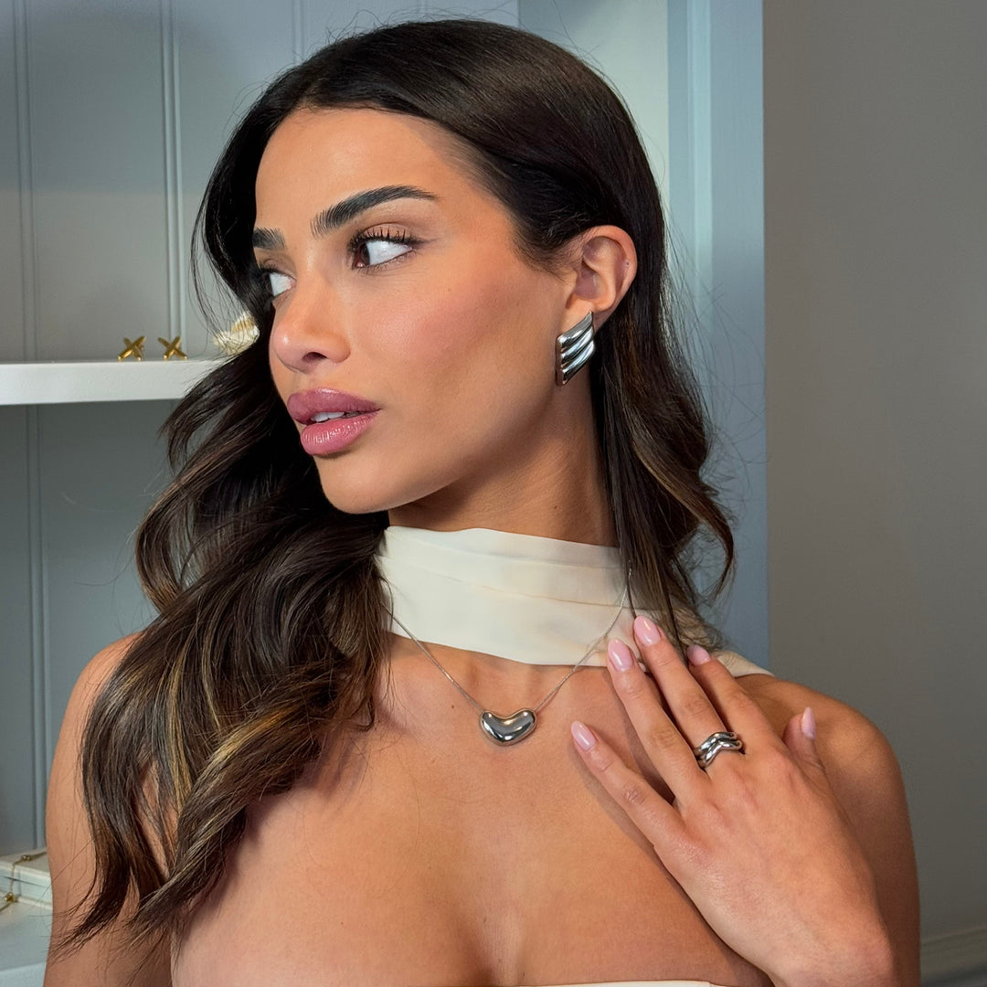 Pebble Necklace - Silver