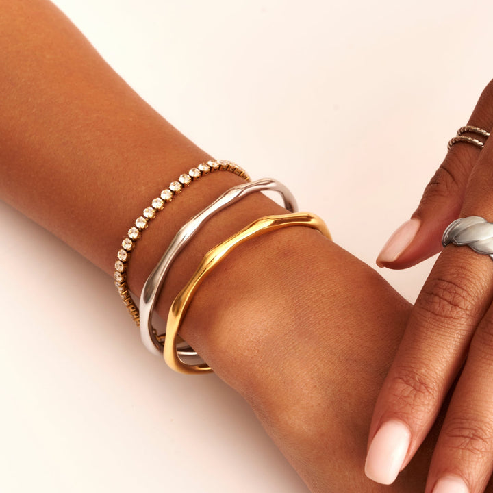 Gold Molten Bangle