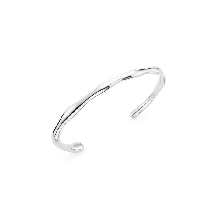 Silver Molten Bangle