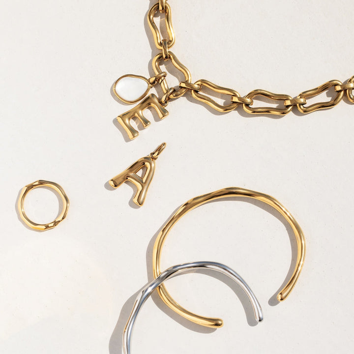 Silver Molten Bangle