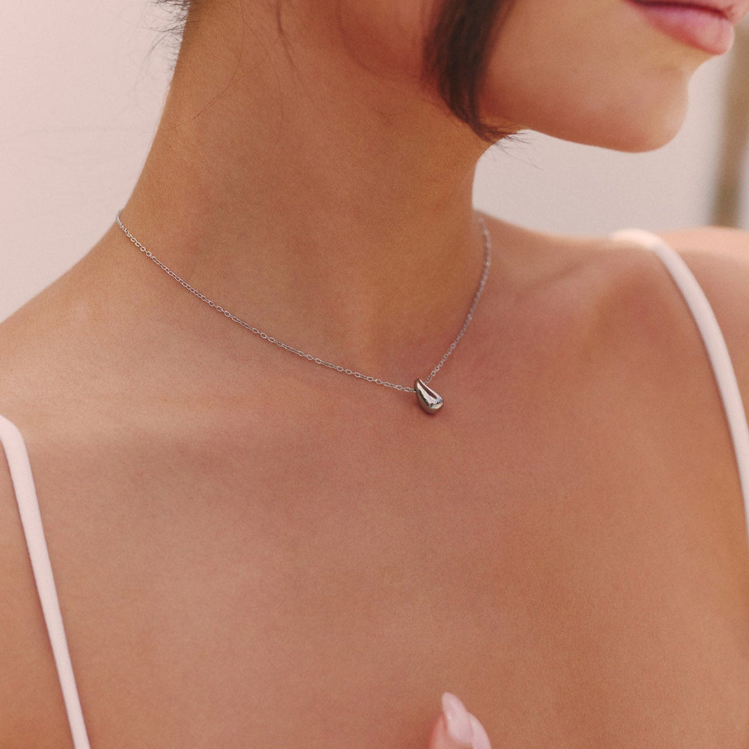 MINI DROP NECKLACE SILVER