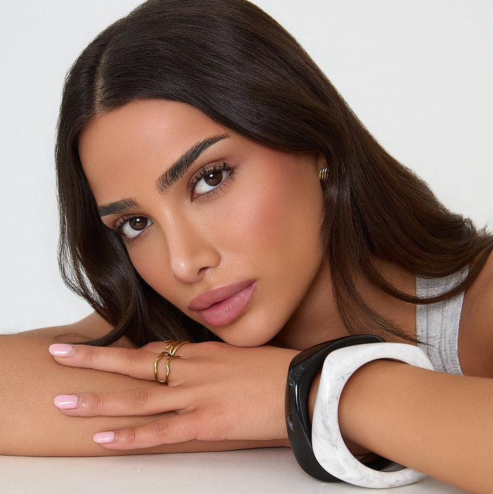WHITE MARBLE BANGLE