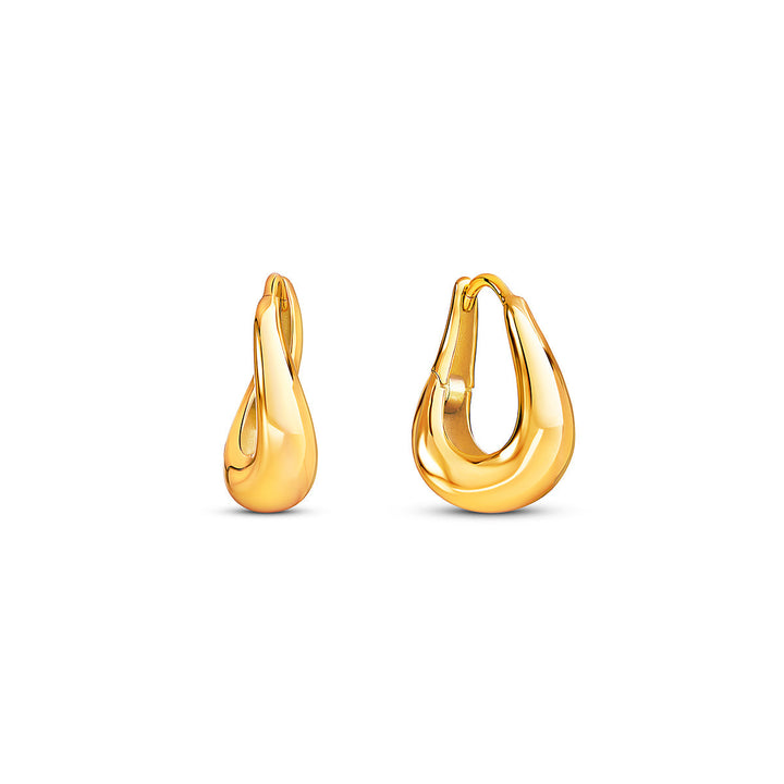 Gold Mini Organic Hoops
