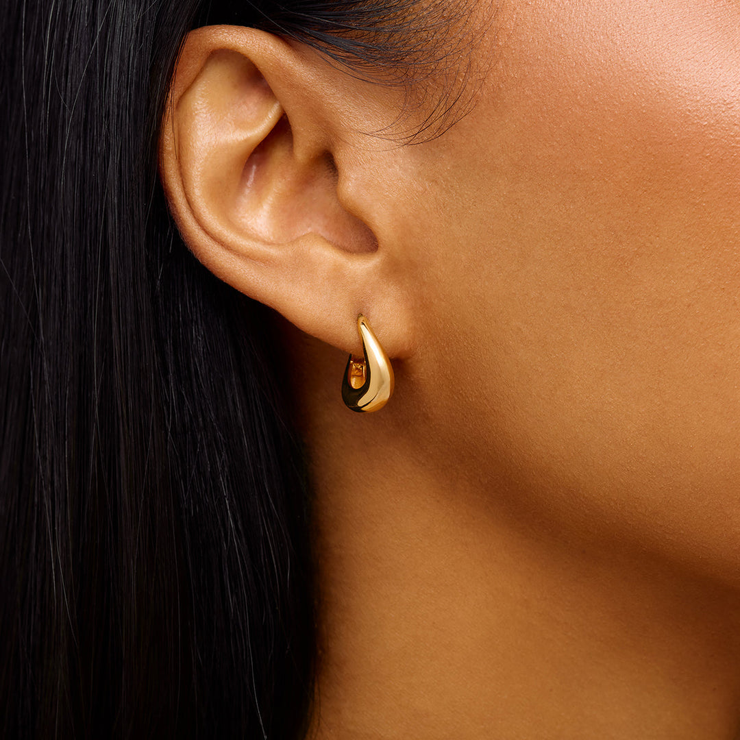 Gold Mini Organic Hoops