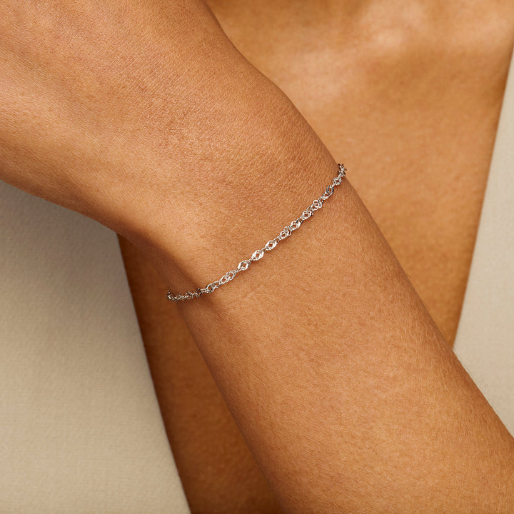 Silver Twisted Chain Bracelet