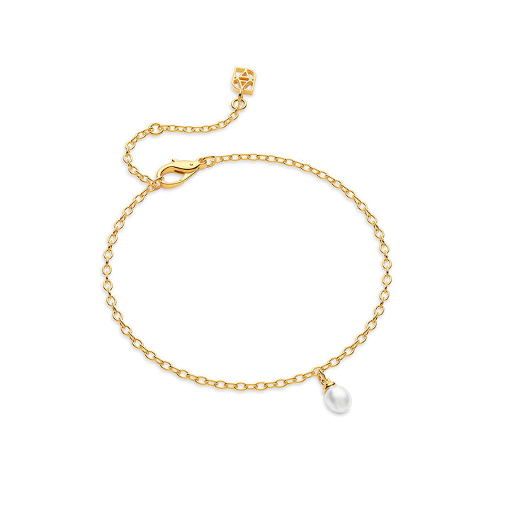 Gold Fine Organic Pearl Bracelet