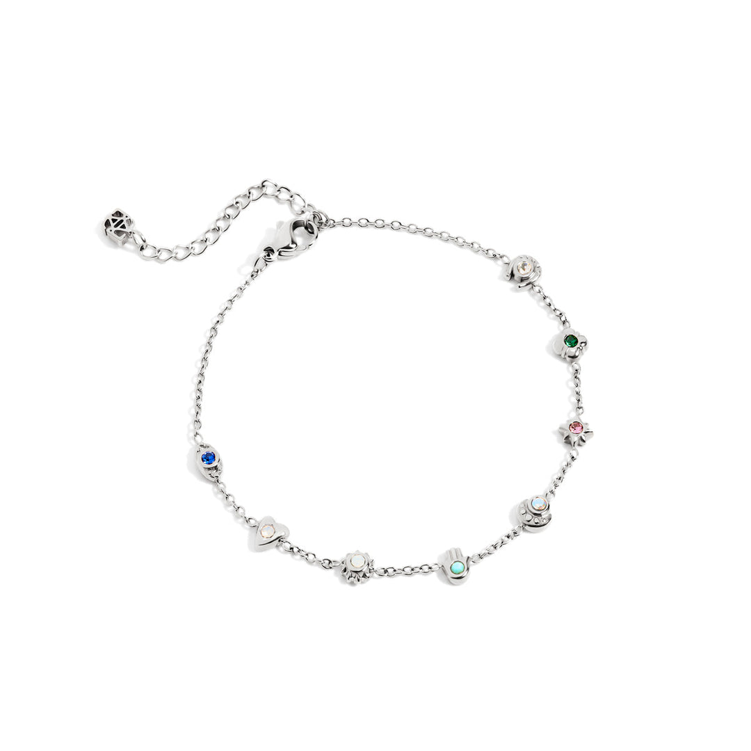 Silver Talisman Mini Charm Bracelet
