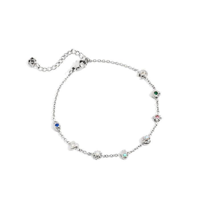 Silver Talisman Mini Charm Bracelet