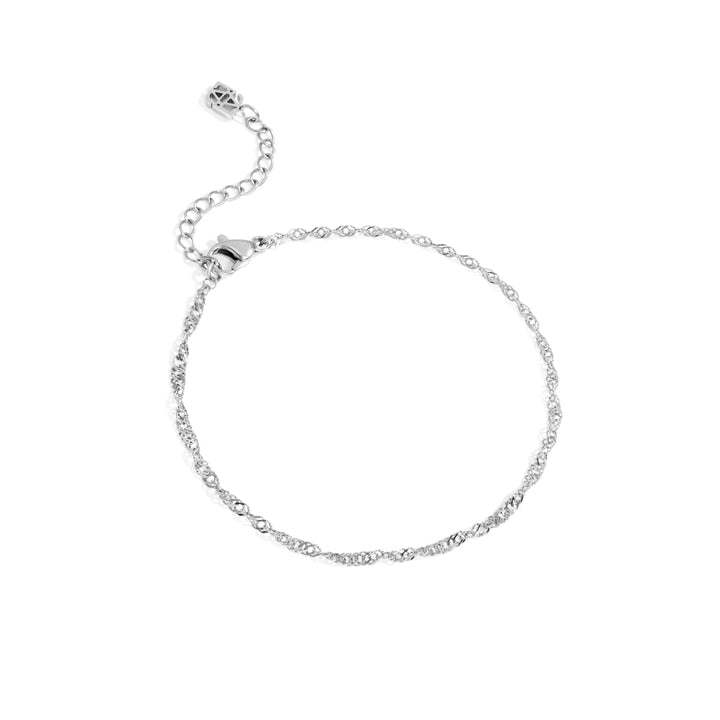 Silver Twisted Chain Bracelet