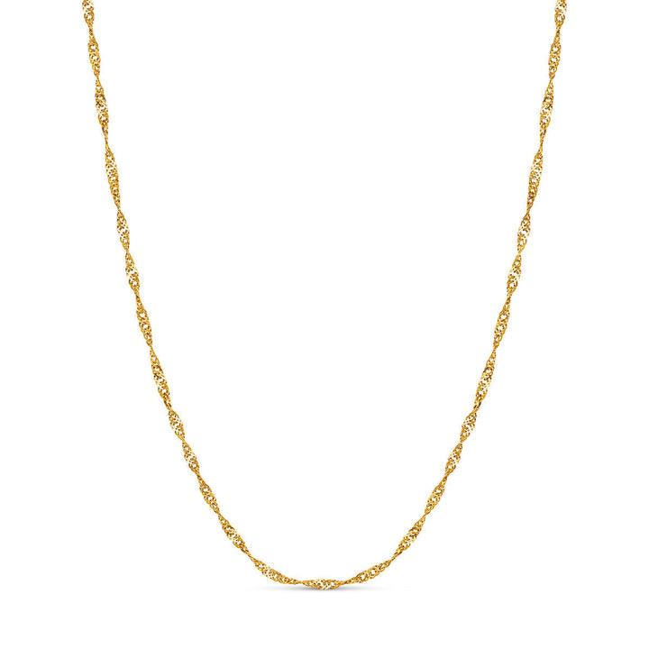 Gold Twisted Chain Necklace