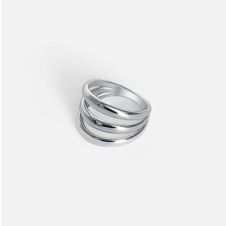 TRIPLE LAYER RING - SILVER
