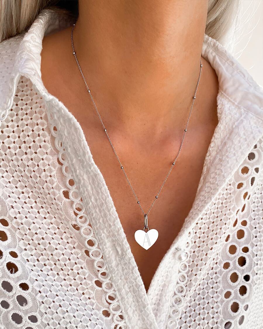 Silver Sphere Chain Necklace