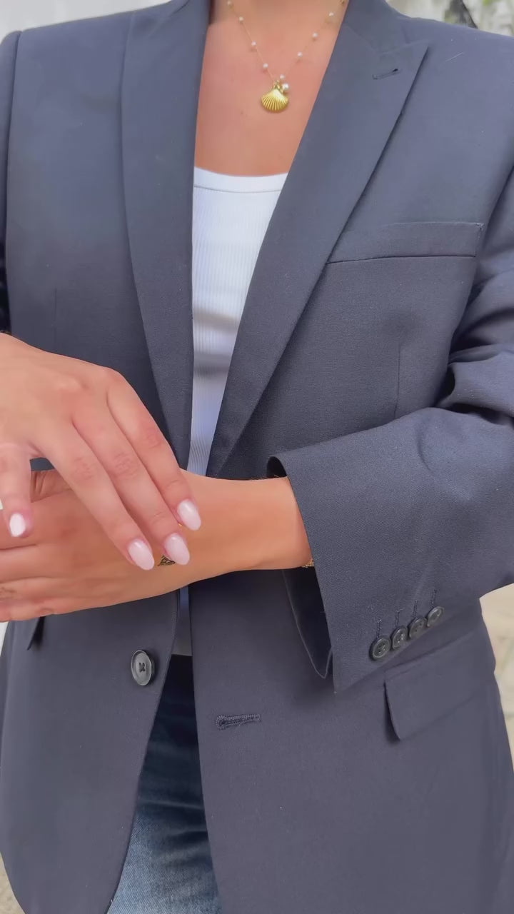 GOLD TEXTURED NECKLACE 50MM