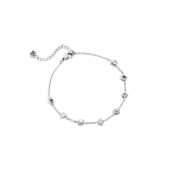 Silver Talisman Mini Charm Bracelet